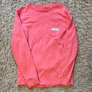 Kids Vineyard Vines Coral Long Sleeve Shirt size small